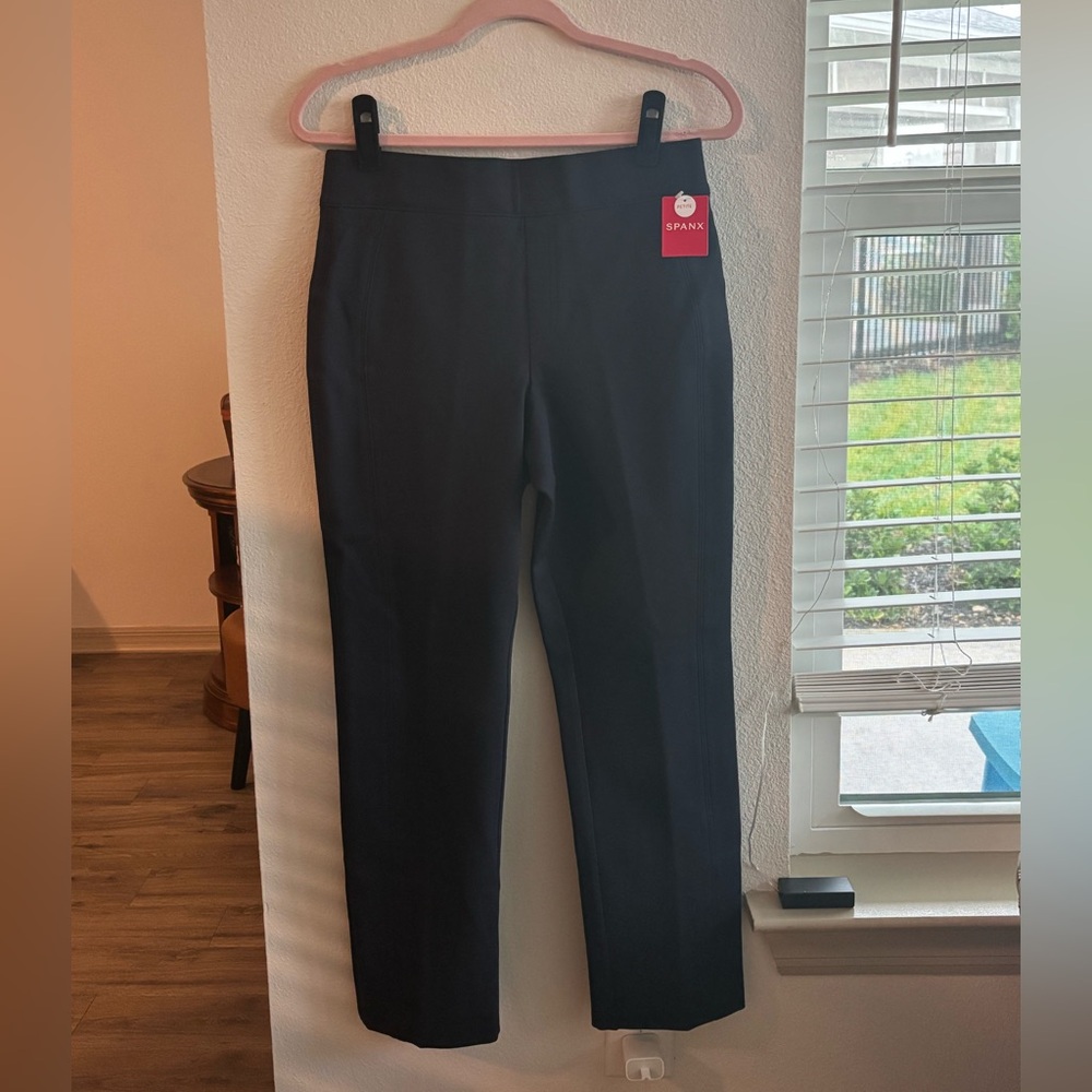 SPANX The Perfect Slim Straight Pants Size Petite Medium Classic Navy 20254Q NWT